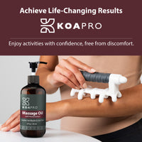 Thumbnail for KOAPRO Massage Oil - Achieve Life-Changing Results. Woman using KOAPRO Massage Oil with Original Fascia Massage Tool.